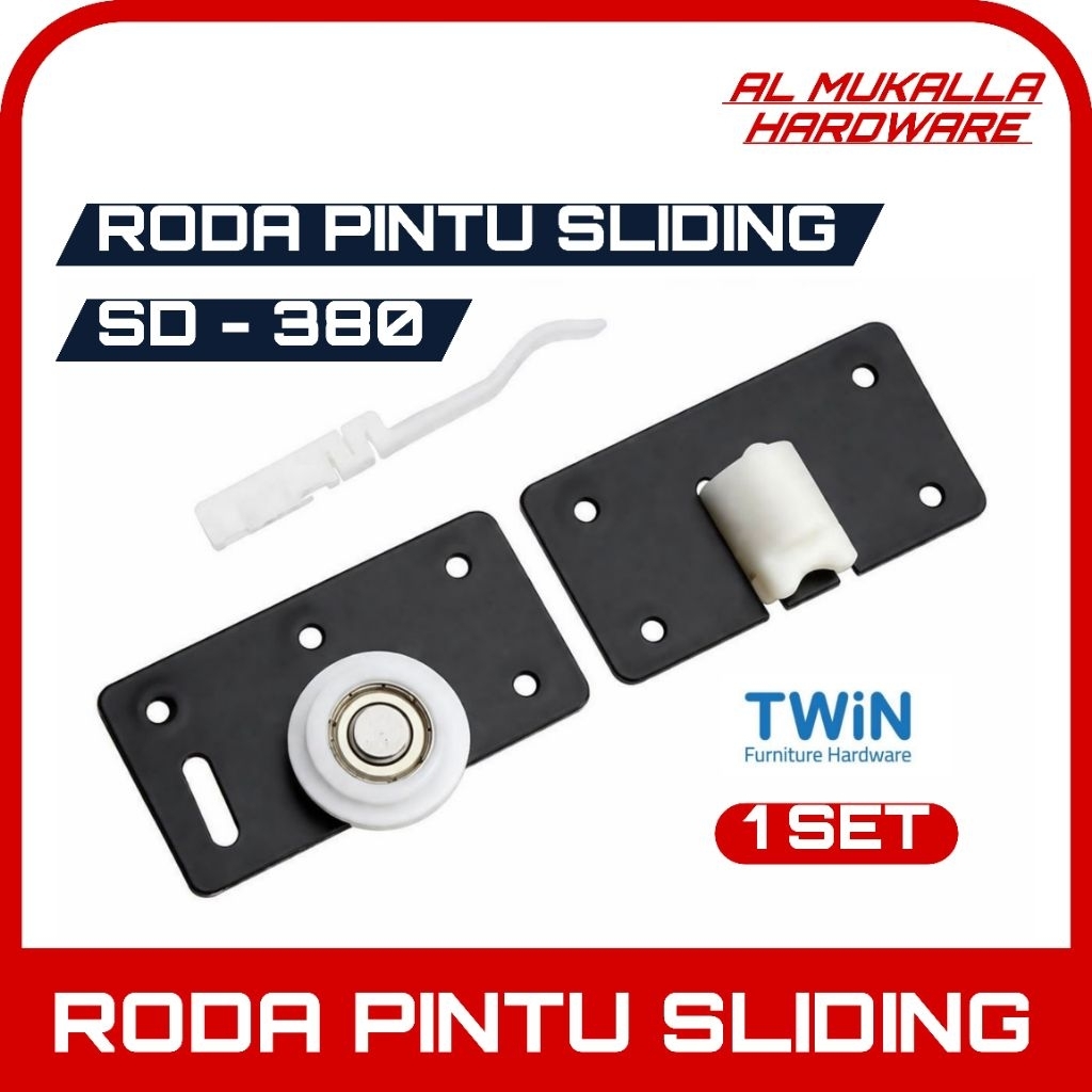 SD - 380 TWIN - Roda Pintu Lemari Sliding TWIN | Roda Pintu Lemari Geser
