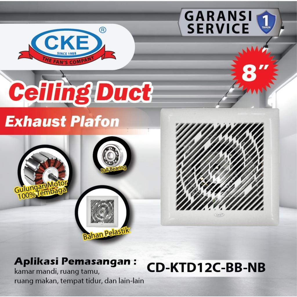 CKE EXHAUST FAN CEILING 8 INCH KTD-12C BALL BEARING 40W PLAFON RUMAH