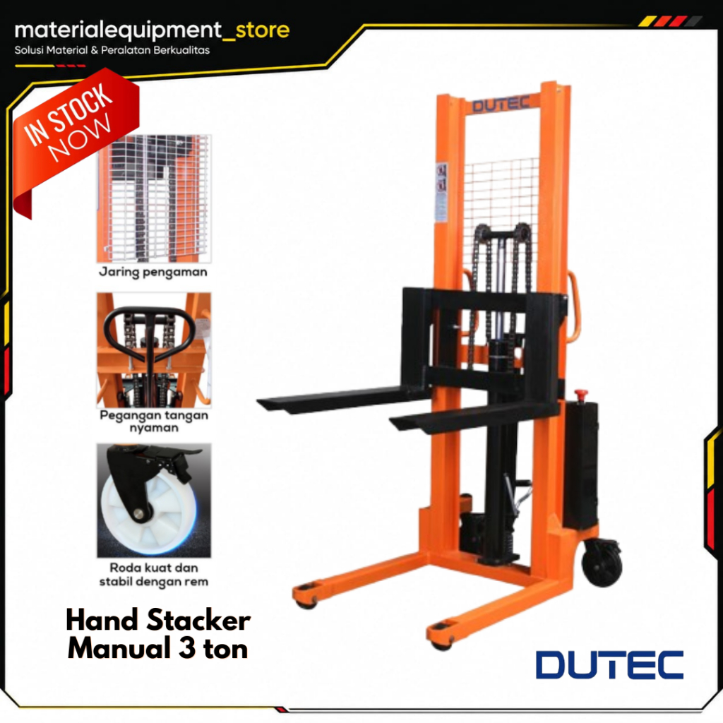 Manual Hand Stacker 3Ton / Forklift Manual - DUTEC