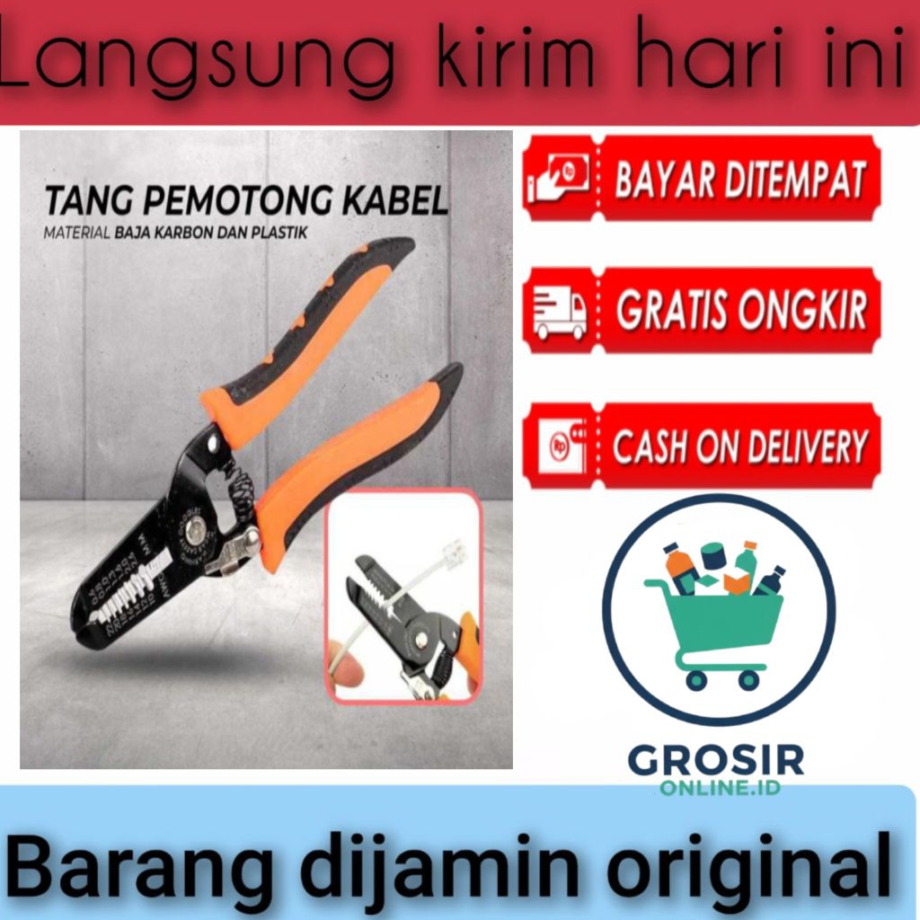 (GO.ID) tang potong kupas kabel listrik / tang kabel listrik serbaguna