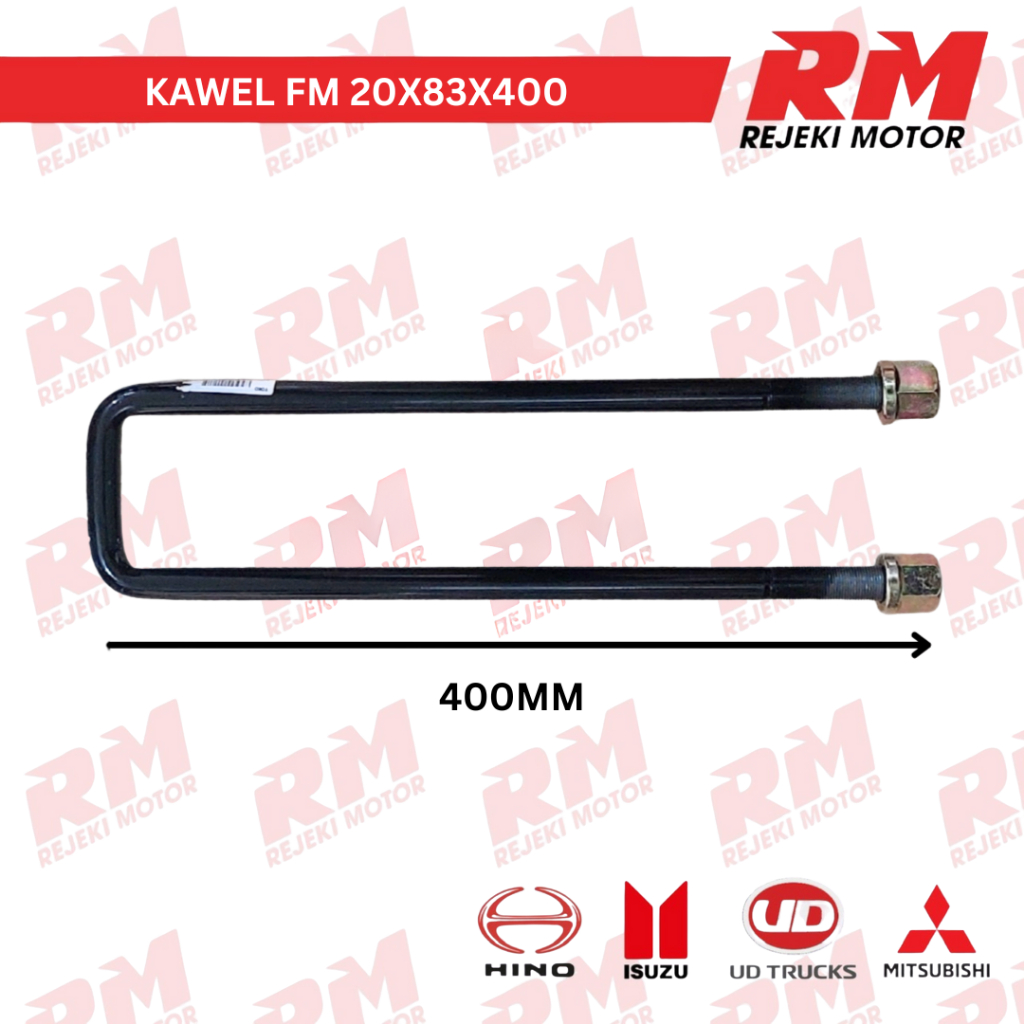 U-BOLT RR , BOHEL , BEHEL , FUSO PS190 20X83X400 BAJA OEM