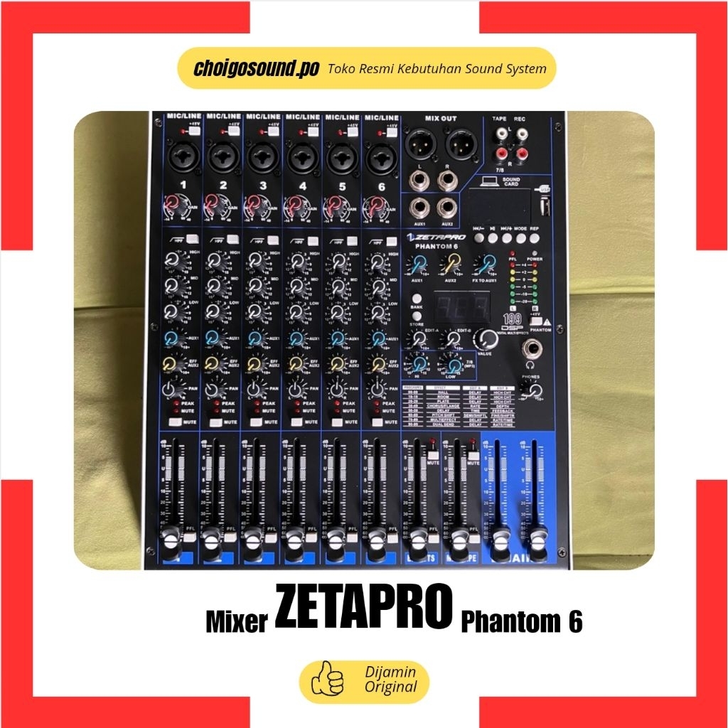 Mixer Zetapro Phantom 6 | Original Mixer Zetapro | Suara Jernih | Anti Noise