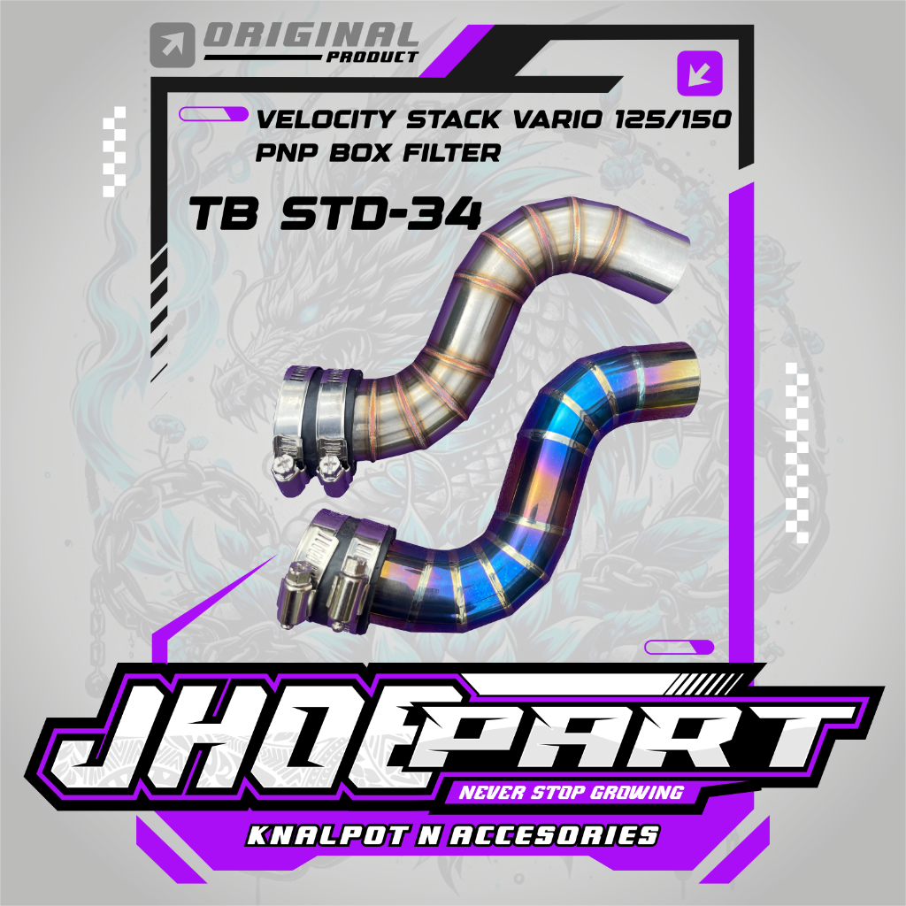 Velocity Stack Vario 125 /150 PCX 150 Stainless Tahan Karat PNP BOX FILTER