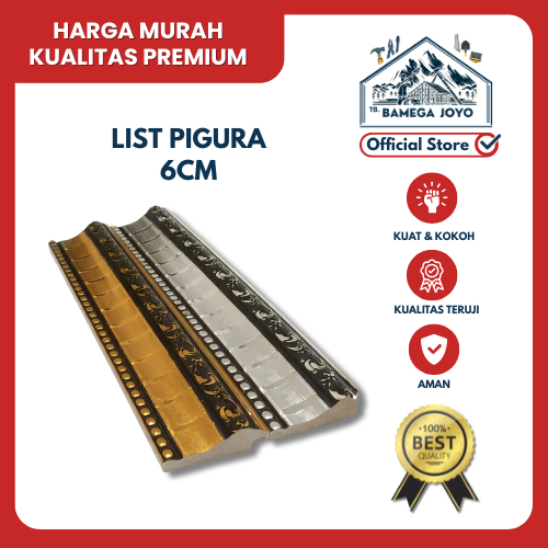 List Pigora Plafon 6cm & 4cm Lis Hias Plafon PVC Gypsum Dekorasi Rumah