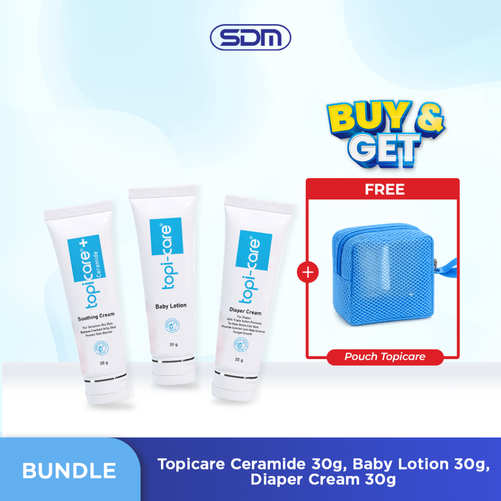 Topicare Travel Series (Topicare + Ceramide Soothing Cream, Topicare Diaper Cream, Topicare Baby Lot