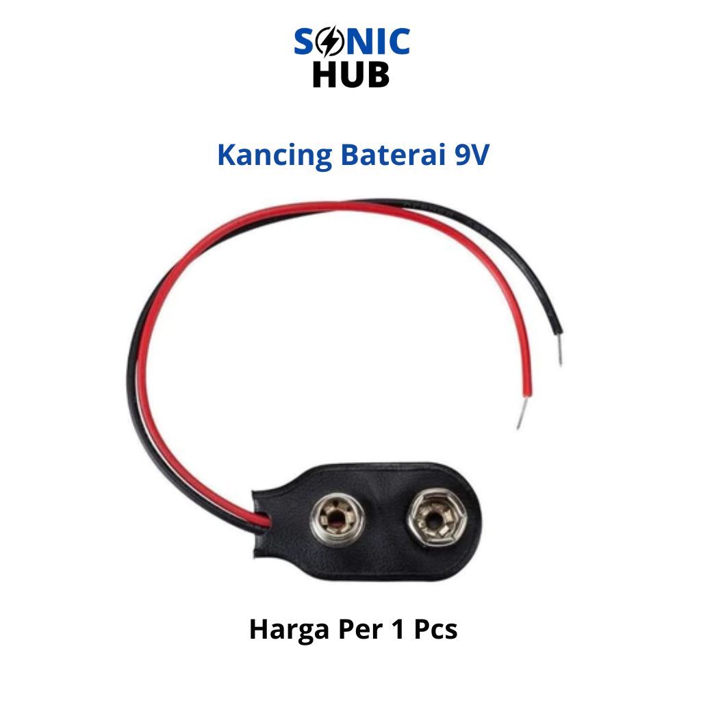 Kancing Baterai Soket Batere Kotak Battery Snap Connector 9V Baterai 9 Volt Kotak