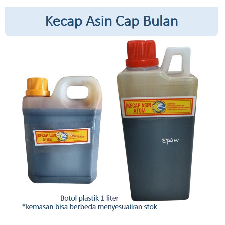 Kecap Asin Atom Cap Bulan/ Kecap Asin Botol/ Kecap Asin Asli Palembang
