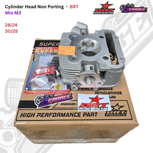 Head Mio M3 - BRT - 28/24 - 30/25 - Non Porting Mentah - Head + Klep + Per Klep + Retainer