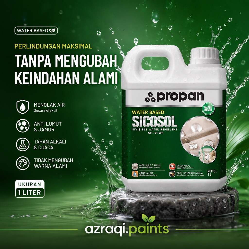 CAT BATU ALAM PROPAN SICOSOL Waterbased ( 1 LITER ) - SC 91WB Coating cat batu alam