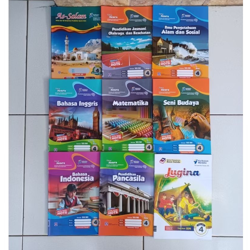 Buku LKS Sang Juara, As-Salam, dan Lugina Kelas 4 SD/MI Semester 1 Ganjil Kurikulum Merdeka (Mata Pe