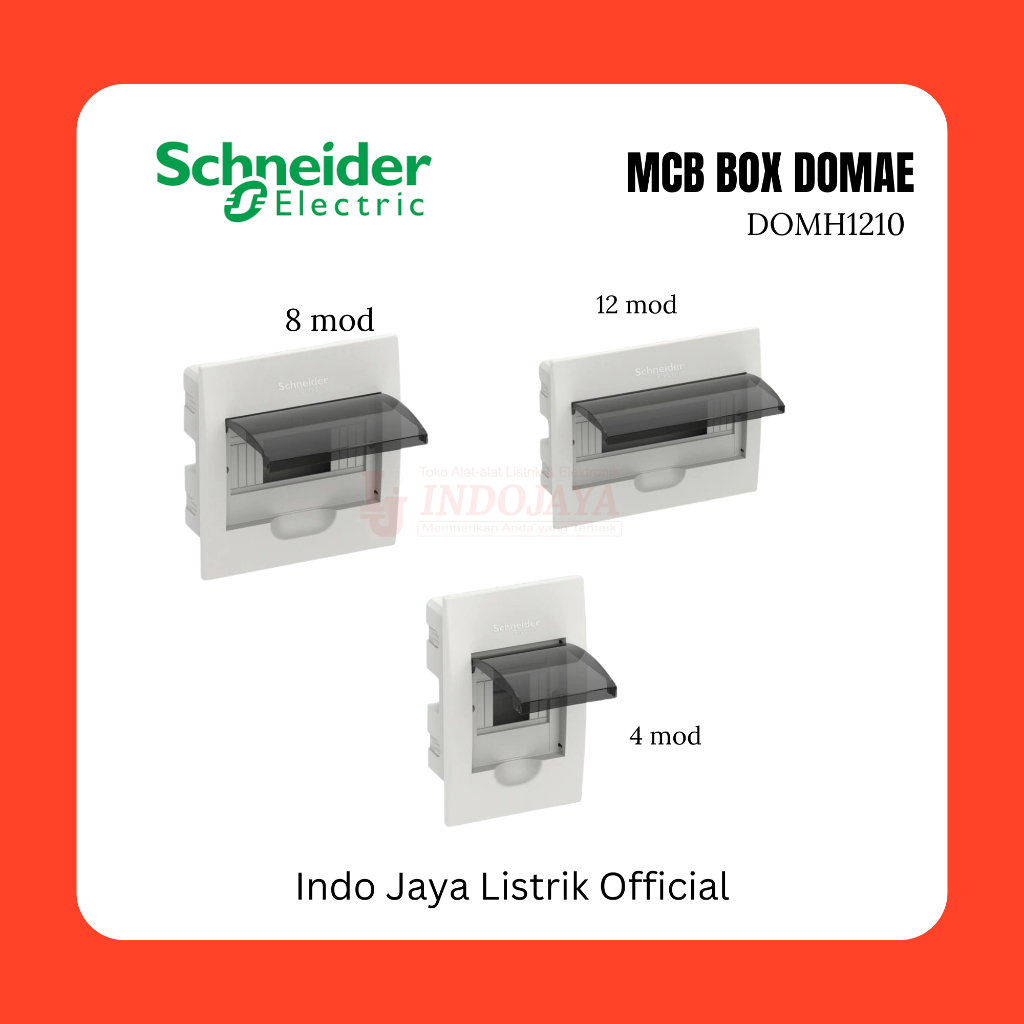 Schneider Electric Domae MCB Box 4 mod 8 mod 12 mod Inbow Transparent