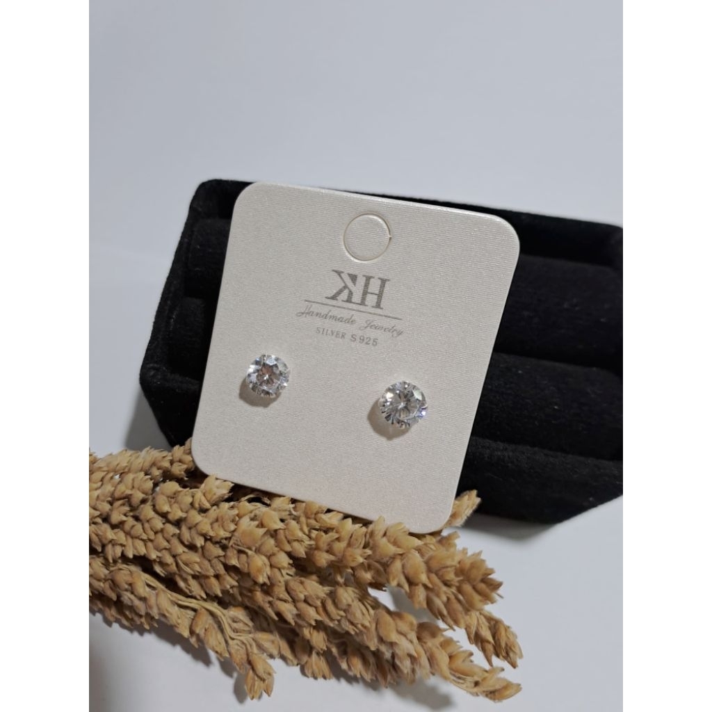 Anting Nagita/Anting mata 1/Anting soliter Perak Asli S925