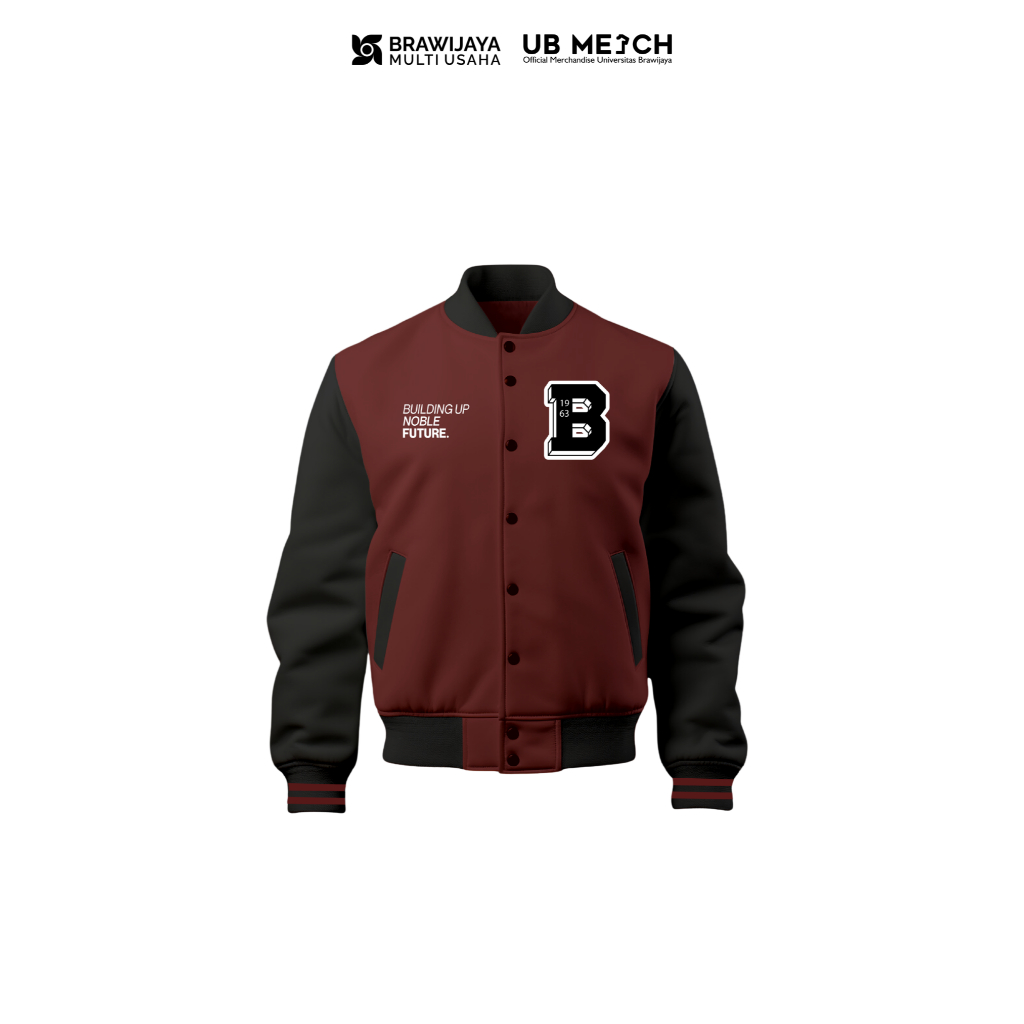Jaket Varsity Universitas Jember Brick Red