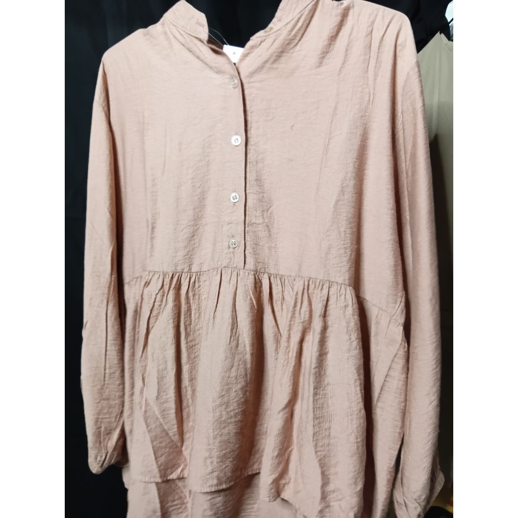 TRISIA - AMP017 [OBRAL] Atasan Blouse Wanita Polos Pink