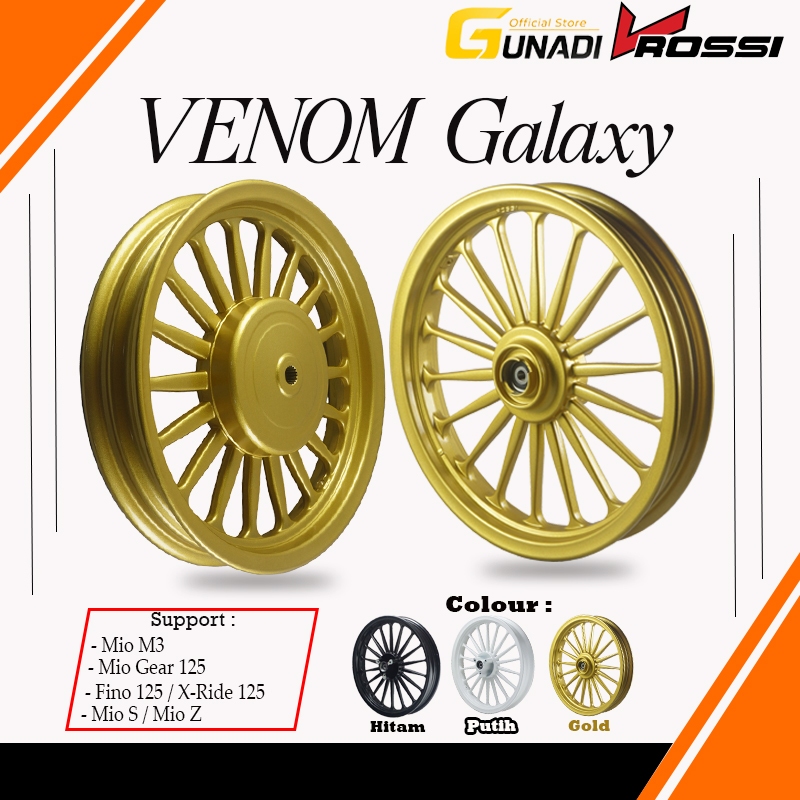 Velg ROSSI Racing Model Daytona PNP Motor Mio M3 Soul GT XRide Mio Z Mio S 125 Ring 14 Palang 18