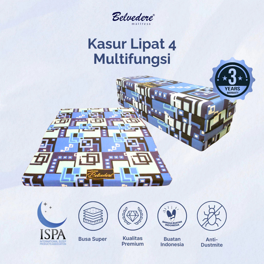 Matras Kasur Busa Lipat 4 Kasur Lipat Tebal