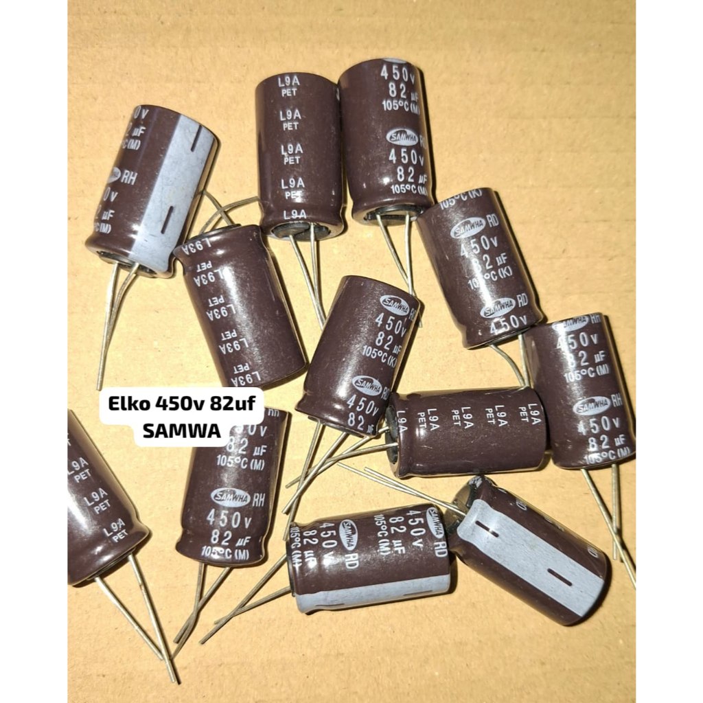 2PCS ELKO 450V 82UF ELCO 82UF 450V SAMWA