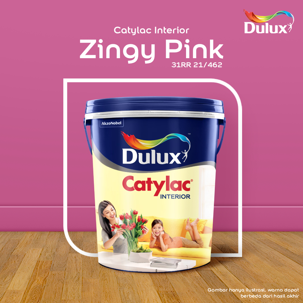 CAT TEMBOK ZINGY PINK DULUX CATYLAC INTERIOR - 5 KG CAT ZINGY PINK 31RR 21/462 CAT TEMBOK DULUX CATY