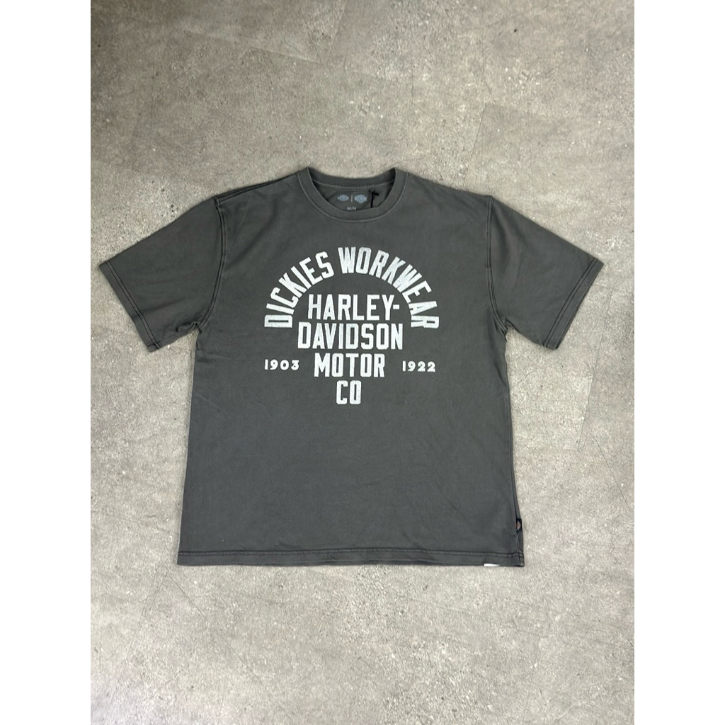 DICKIES X HARLEY DAVIDSON WASHED TEE BLACK 100% ORIGINAL