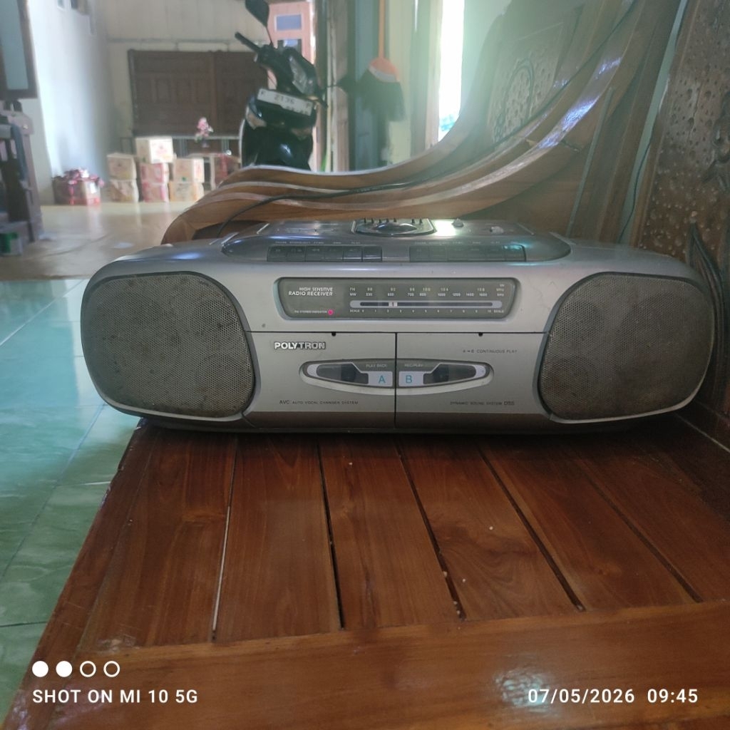 Radio Tape Polytron Jadul Bekas - Polytron High Sensitive Radio Receiver - Radio Kaset Lawas