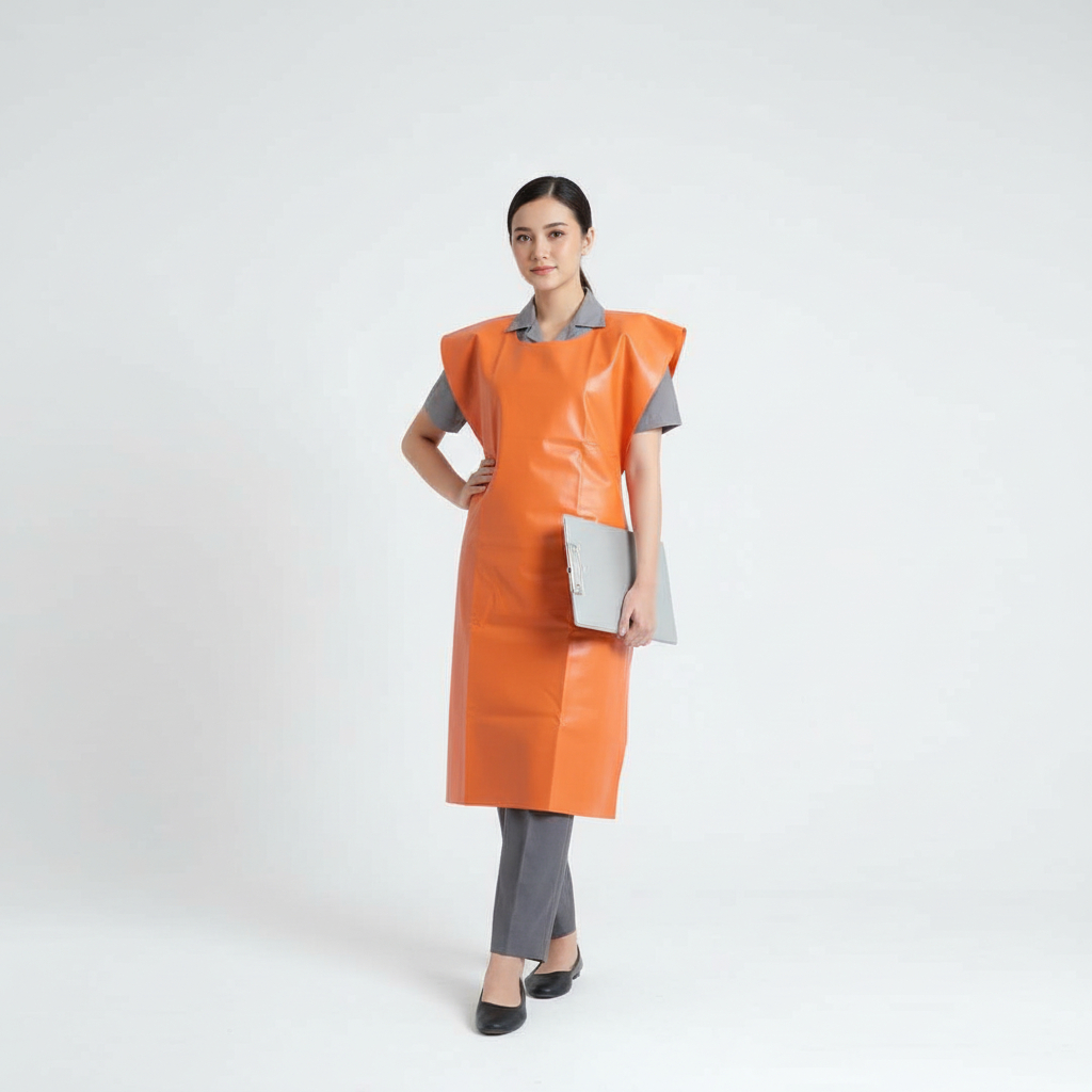 Apron Sprayer Ponco Orange K3 Medis Pabrik Celemek anti air anti minyak Pertanian Perkebunan