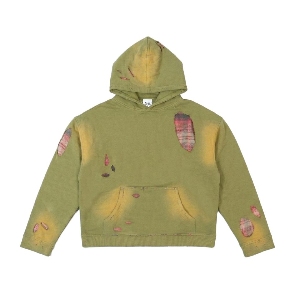 Mercie Studio - Boxy Hoodie Distressed Green