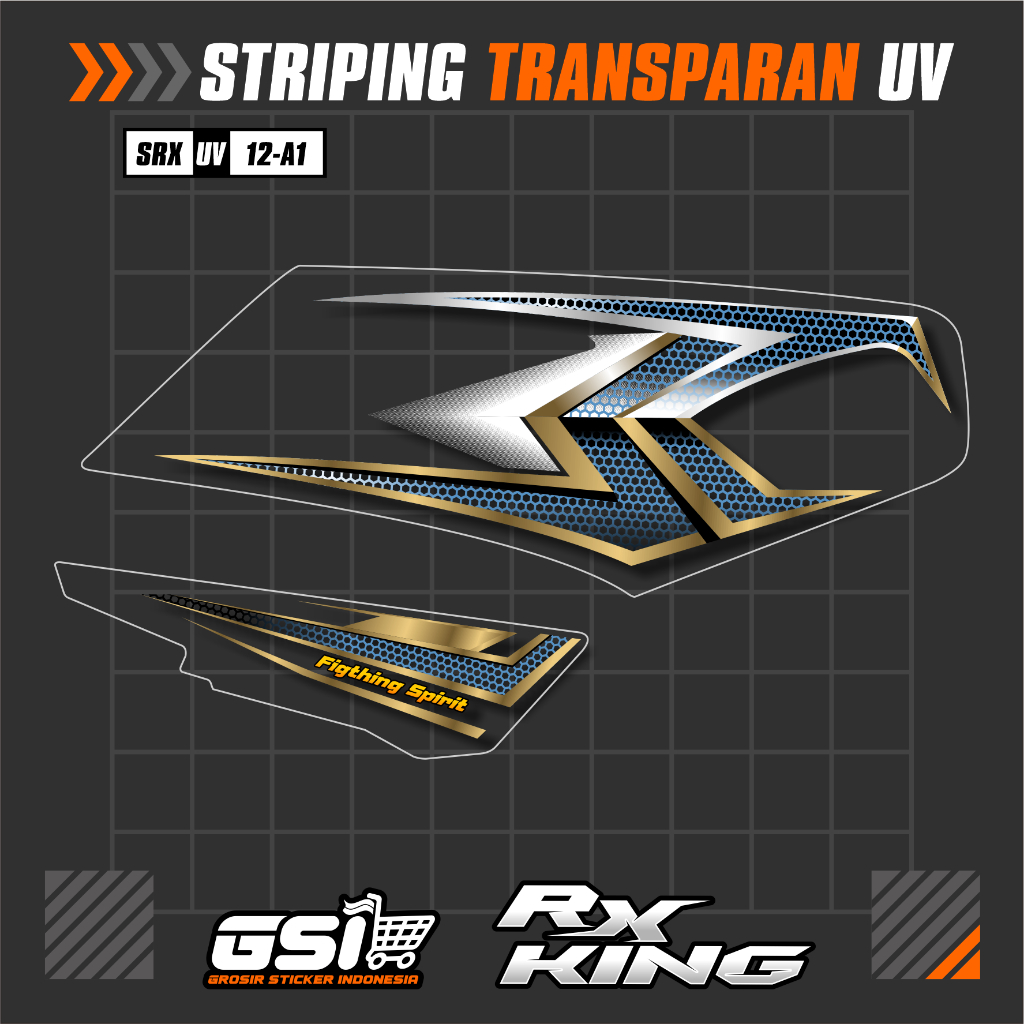 STRIPING TRANSPARAN RX KING BISA CUSTOM - STIKER STRIPING YAMAHA RX KING DESAIN RACING - SRX-UV
