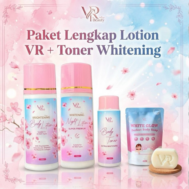 1 PAKET LOTION VR Mencerahkan free gift