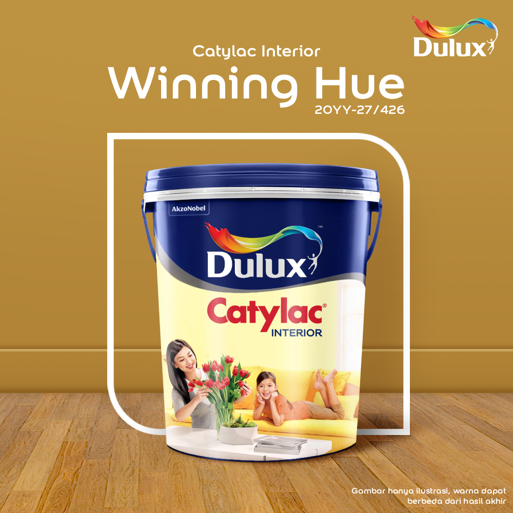 CAT TEMBOK WINNING HUE DULUX CATYLAC INTERIOR - 5 KG CAT WINNING HUE 20YY-27/426 CAT TEMBOK DULUX CA