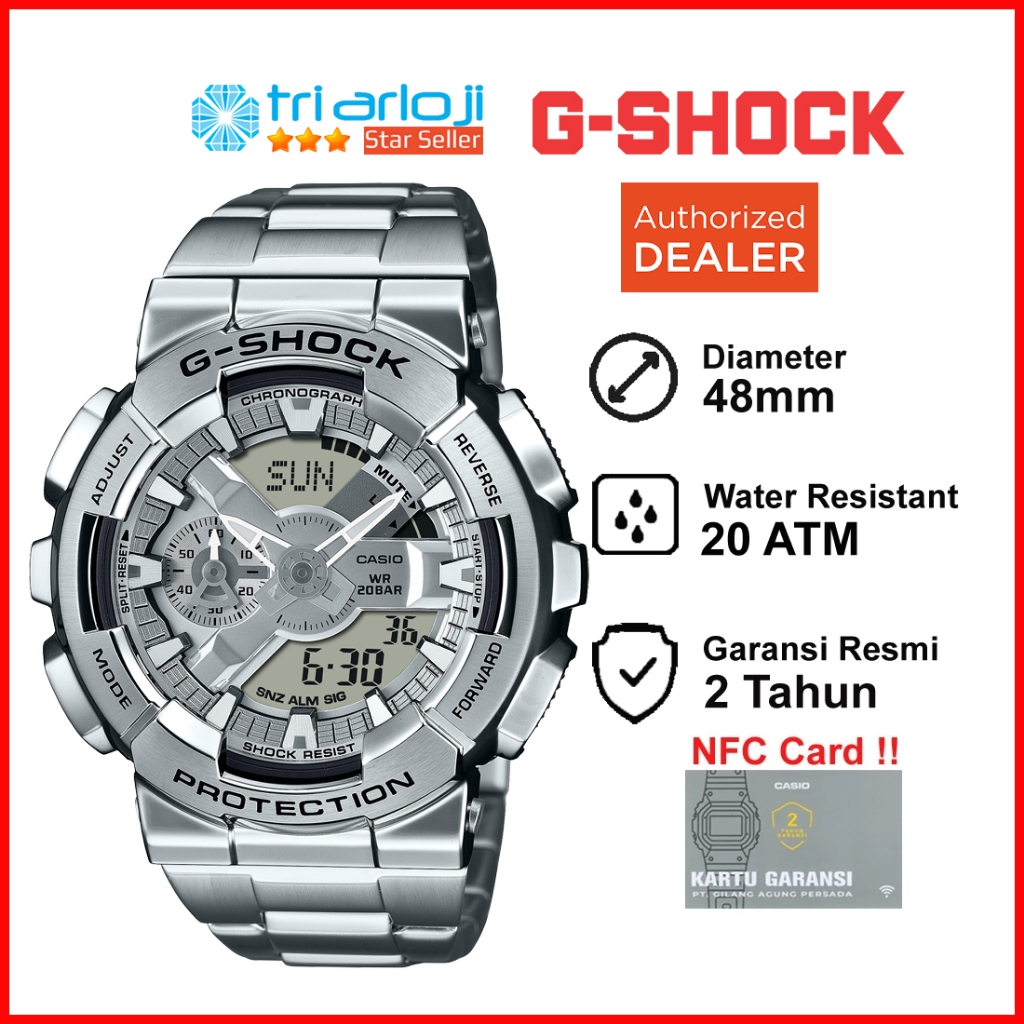 Casio G-SHOCK GM-110D-8ADR Jam Tangan Pria GSHOCK Steel GM110 GM-110D-8A GM110D