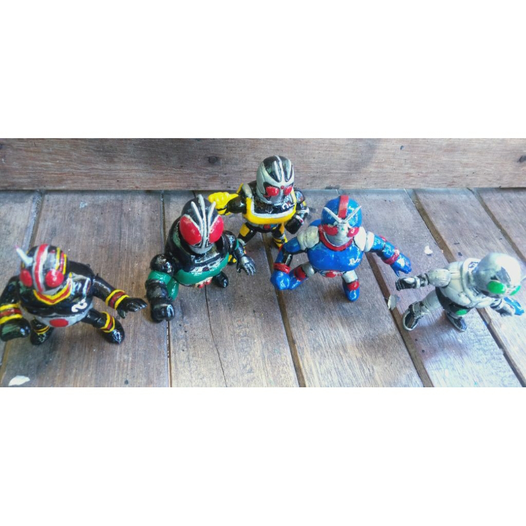 Action figure Kamen Rider Black,Rx,Robo,Bio & Shadow Moon Vintage custom repaint