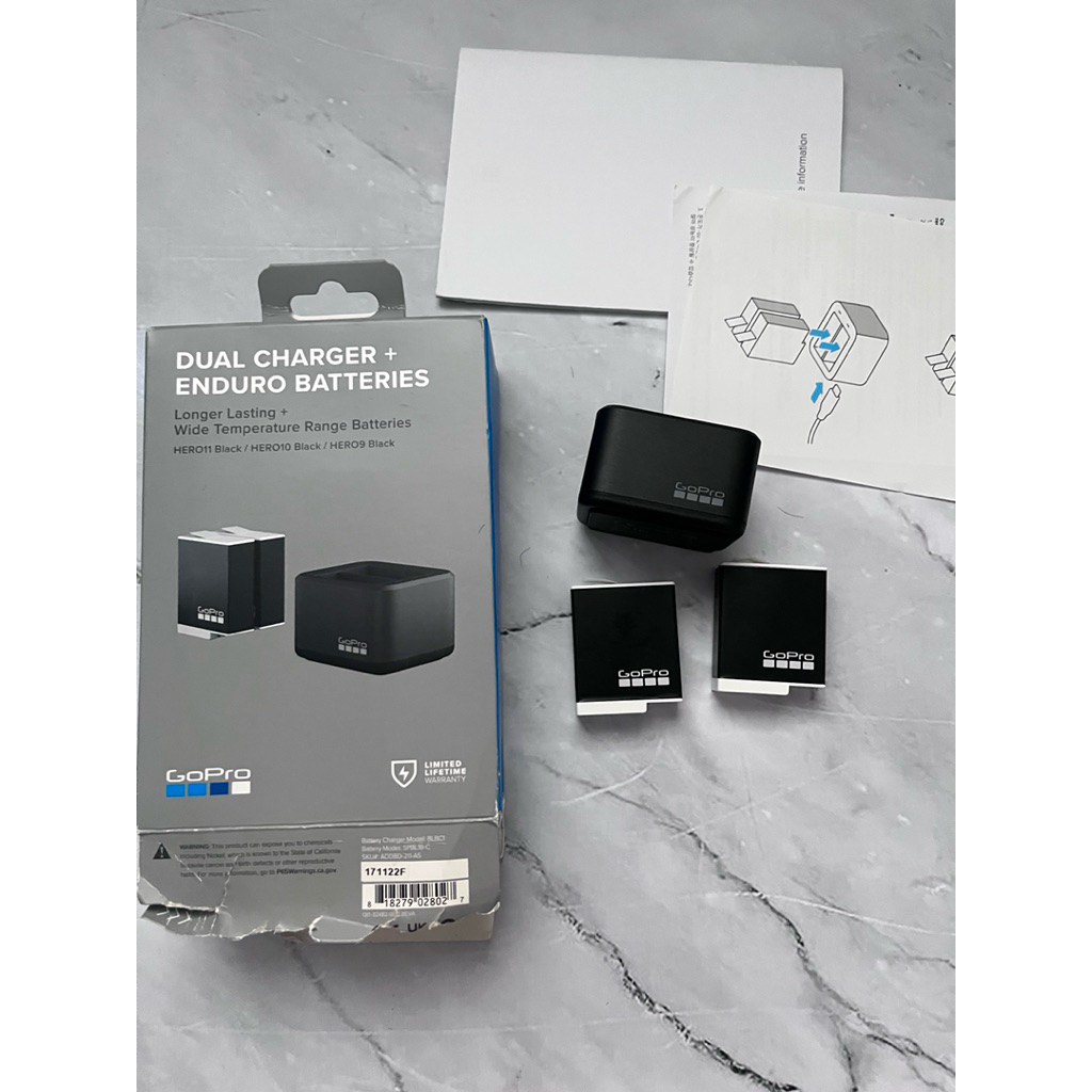dual charger enduro batteries gopro hero 9 10 11 batre baterai kamera gopro second mulus
