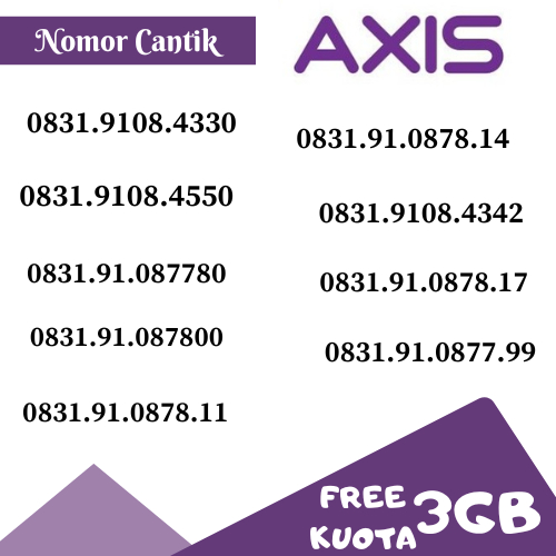 NOMER CANTIK AXIS SERI 0838 & 0877