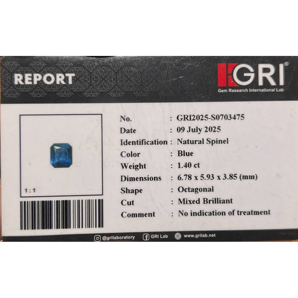NATURAL BLUE SPINEL