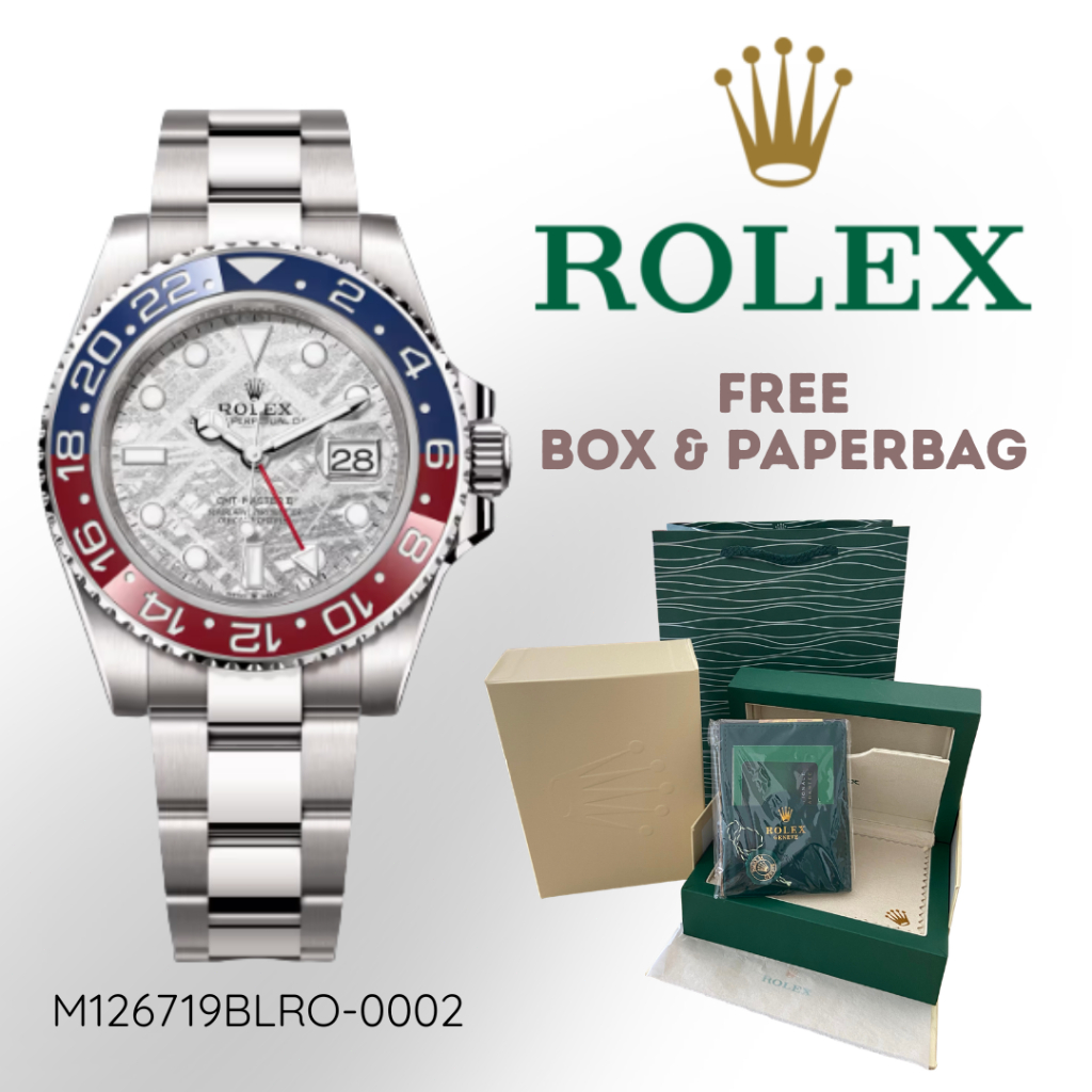 (NEW ARRIVAL) COD INCLUDE BOX Jam Tangan Rolex ORIGINAL 100% Seri GMT MASTER II M126719BLRO-0002 Pri