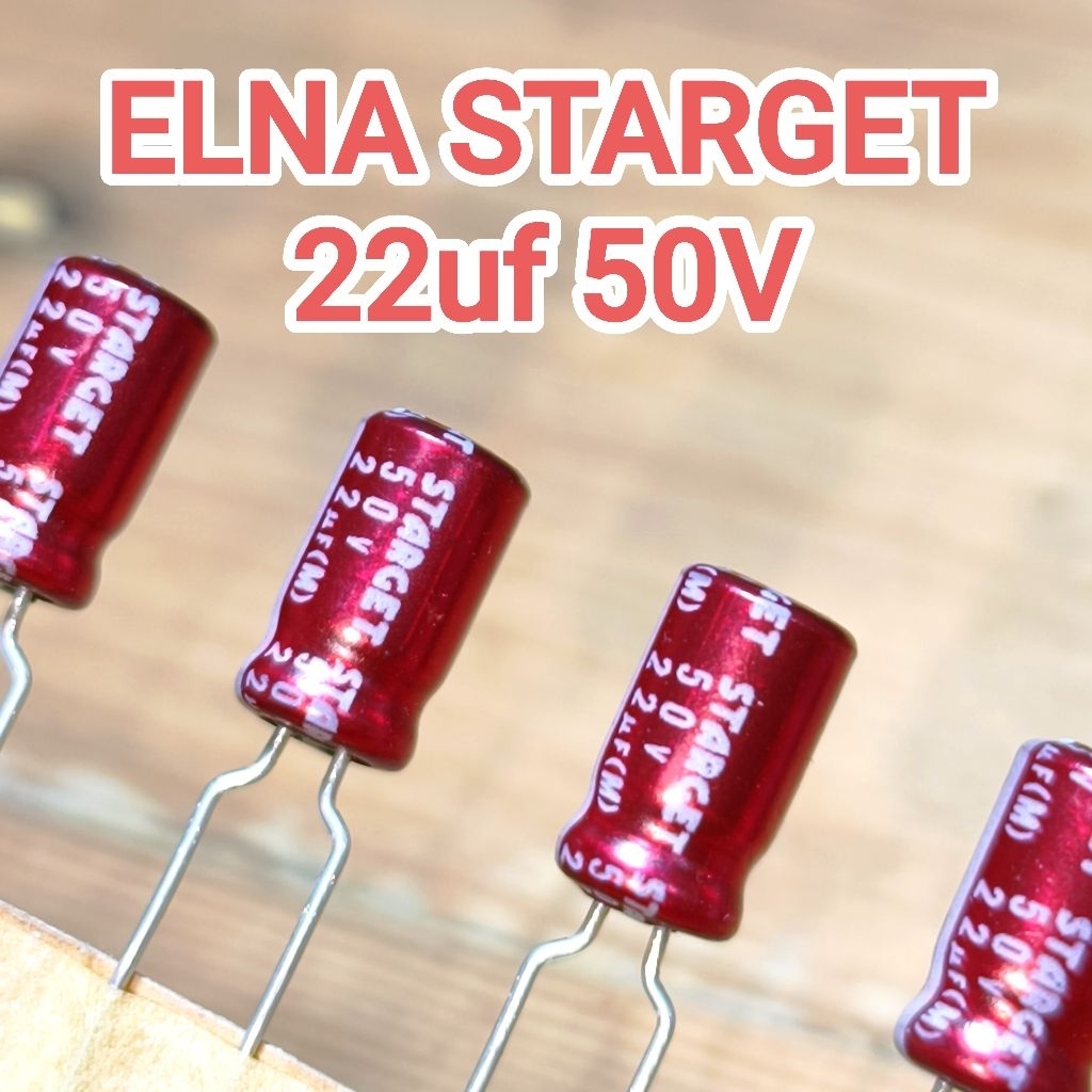 Elco 22uf 50V ELNA STARGET Original AUDIO Grade elko ori capacitor 22u 22mfd 22 uf bukan cerafine si