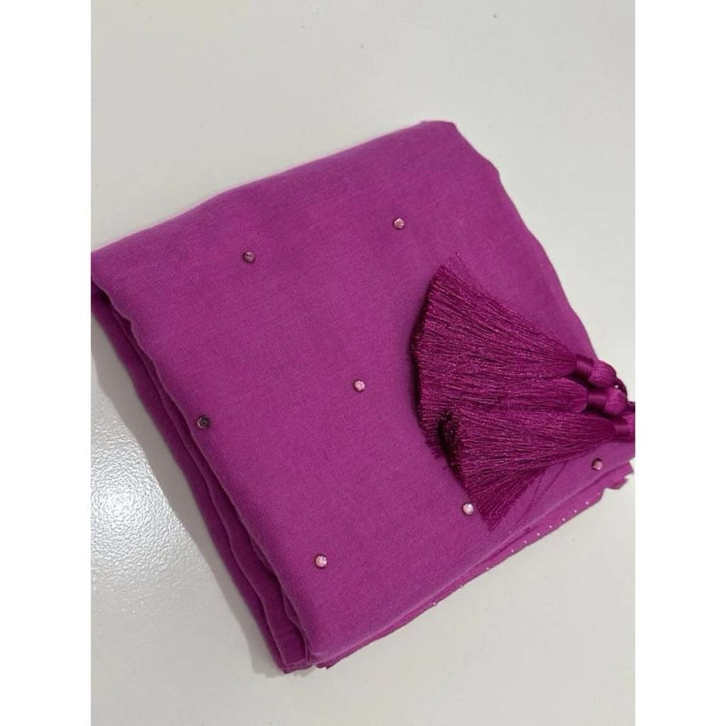 HIJAB PARIS PAYET SWAROSKI MODE JAMBUL TASSEL TEPI JAIT/SWAROSKI PAYET