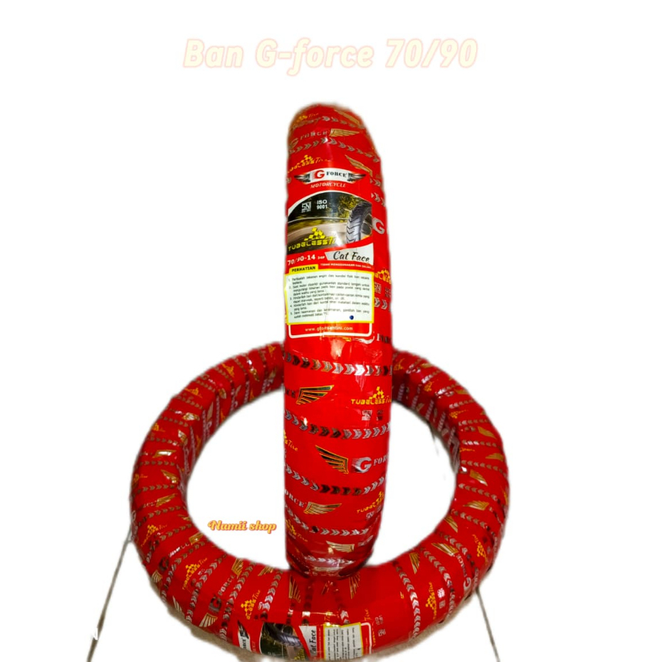 Ban Tubeless Ban Depan Bawaan YAMAHA MATIC Ring 14 70/90 Ban G-Force Mio Sporty Mio M3