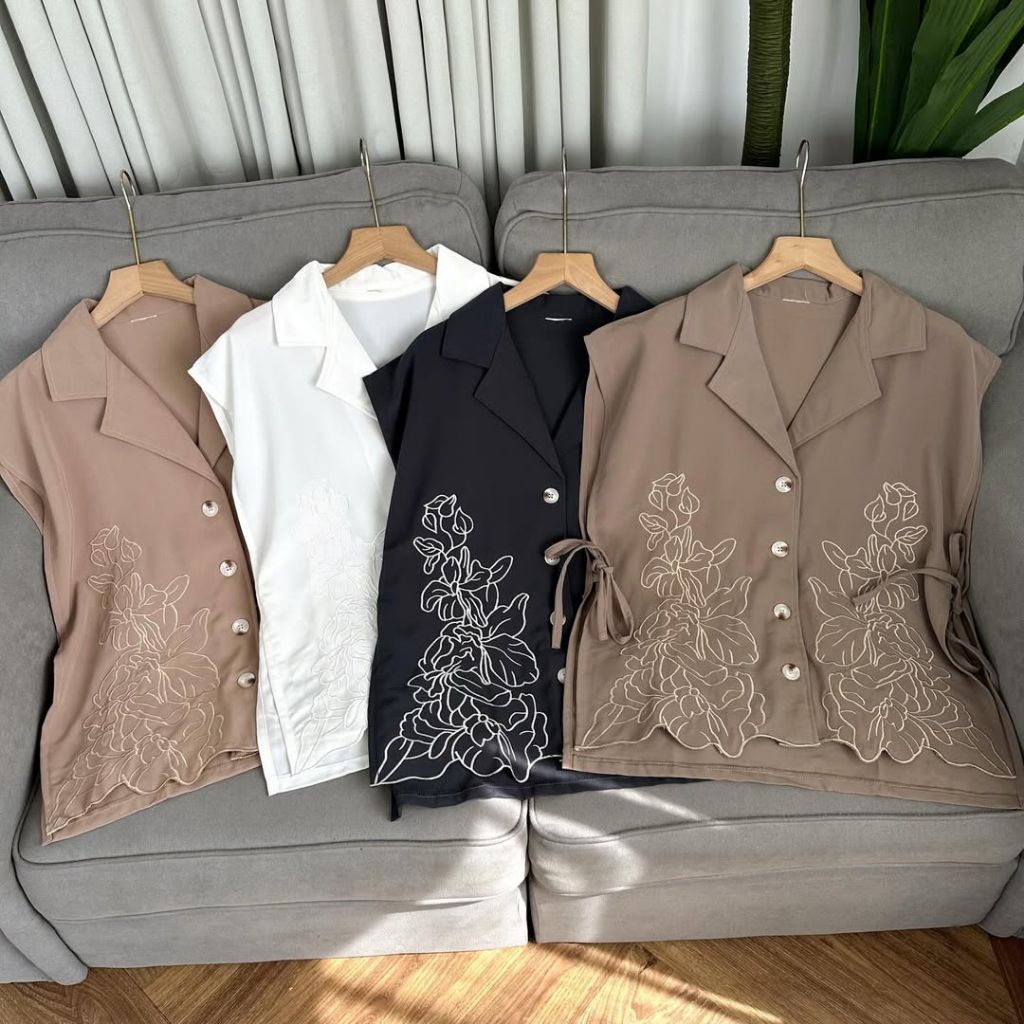 DIRA VEST BORDIR SEMIWOLL  WANITA