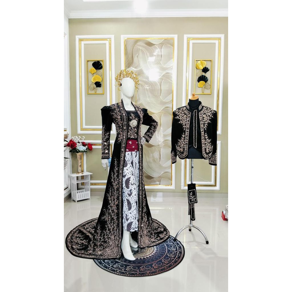 kebaya pengantin modern bahan bludru (hanya kebaya aja)