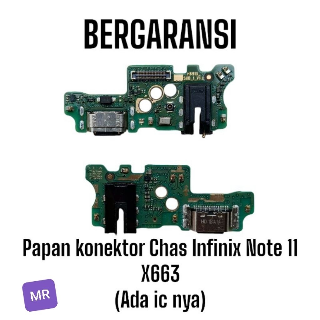 pcb cas infinix note 11 / konektor cas infinix X663 full ic