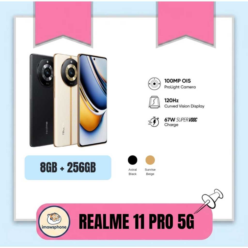 Realme 11 Pro 5G 8/256GB Kamera 100MP OIS AMOLED 120Hz HP 5G