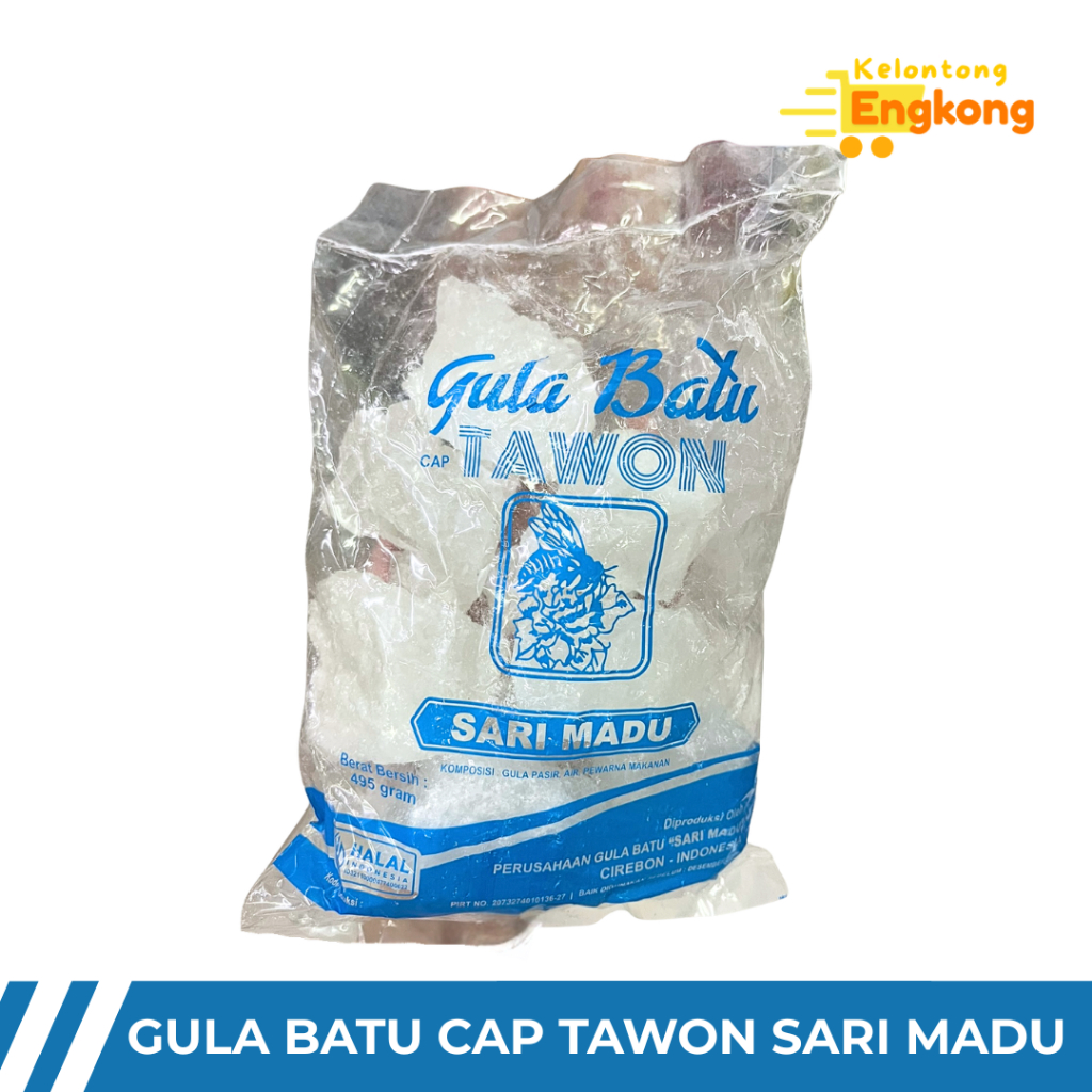 Gula Batu Cap Tawon Sari Madu 500gr | Gula Kristal Manis Alami