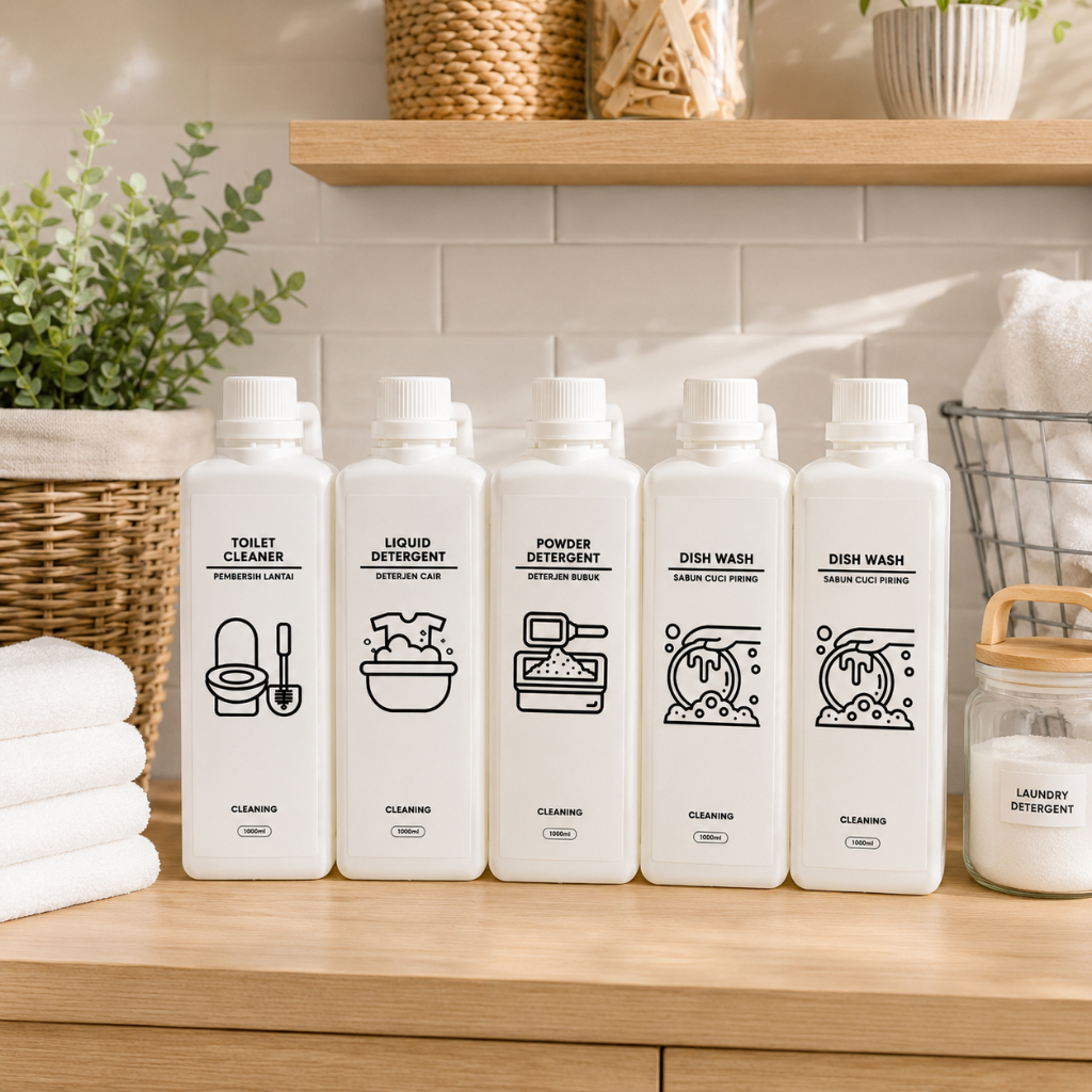 [GOGOMART] Botol Deterjen Cair Estetik 1liter /  Botol Refill Dispenser 1000 ml / Bottle Liquid Dete