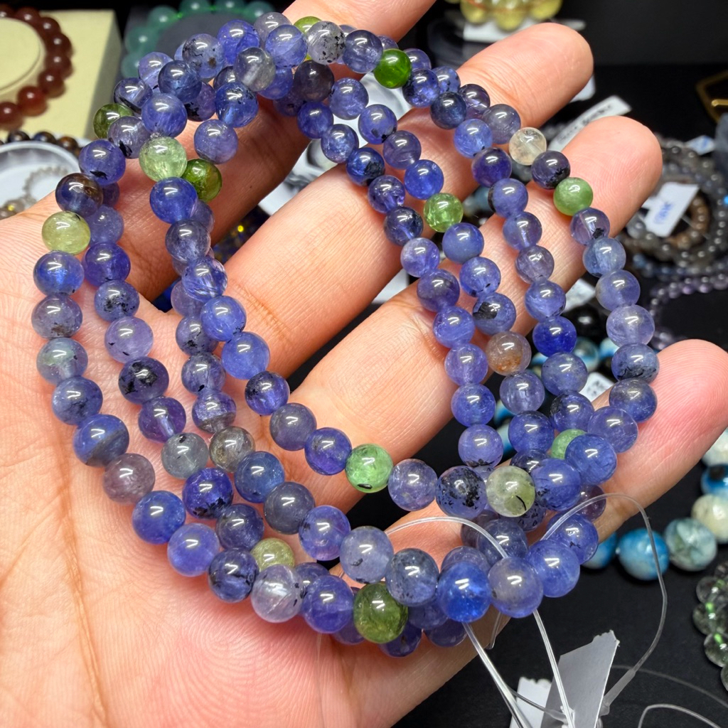 Lyn Crystal Tanzanite gelang batu alam natural tanzania fancy tanzanite gelang anak dewasa