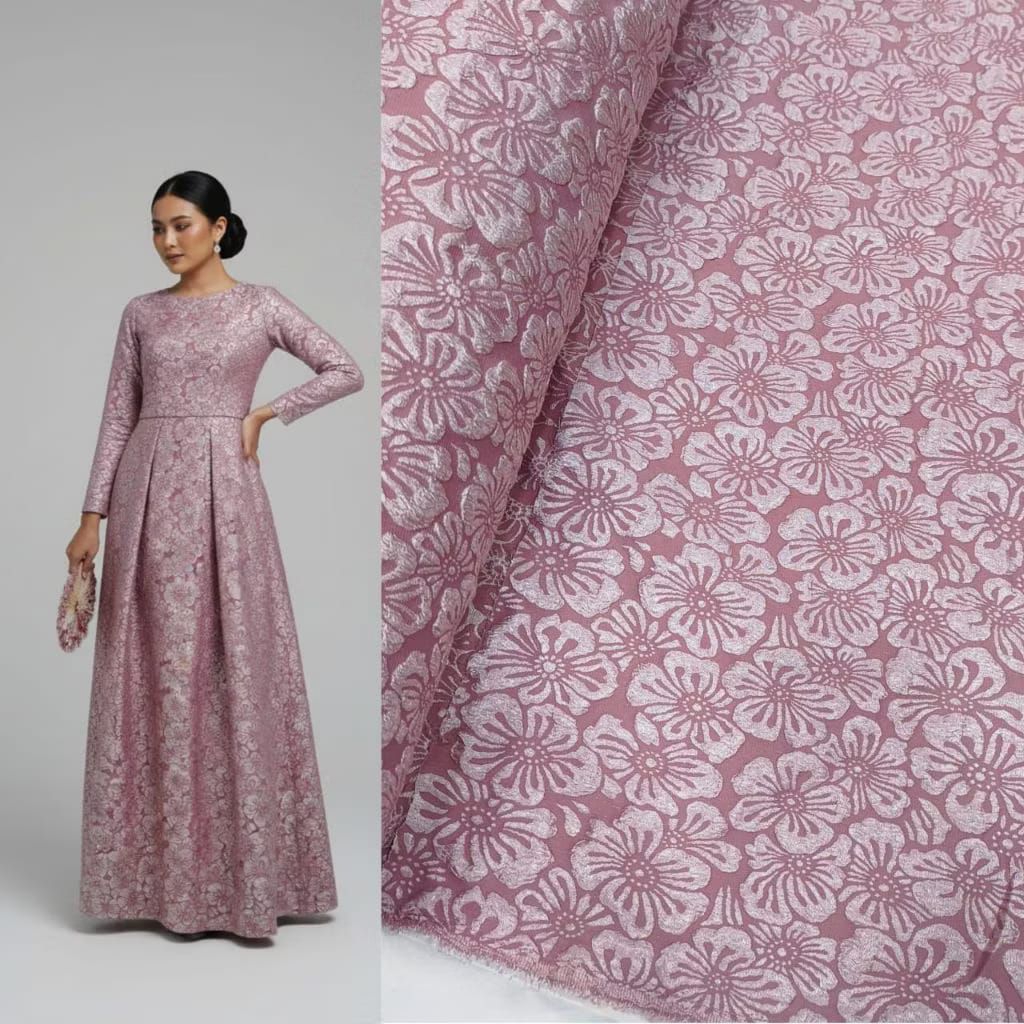 BAHAN JAGUARD HEMBOS BAHAN JACQUARD EMBOS JANGGAN JAGUARD FUKURO KAIN JAGUAR BAHAN MODERN BAHAN GAUN