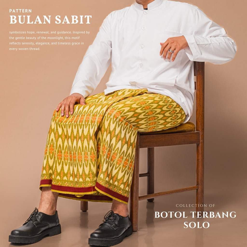 Sarung Goyor Tenun Original Botol Terbang Solo (BULAN SABIT)