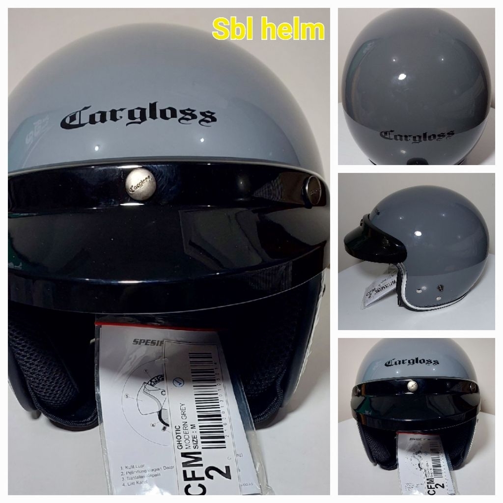 HELM CARGLOSS CFM 2 LIS CROM ORIGINAL 1000/% BARANG DI JAMIN ORI BUKAN KW REAL PICT