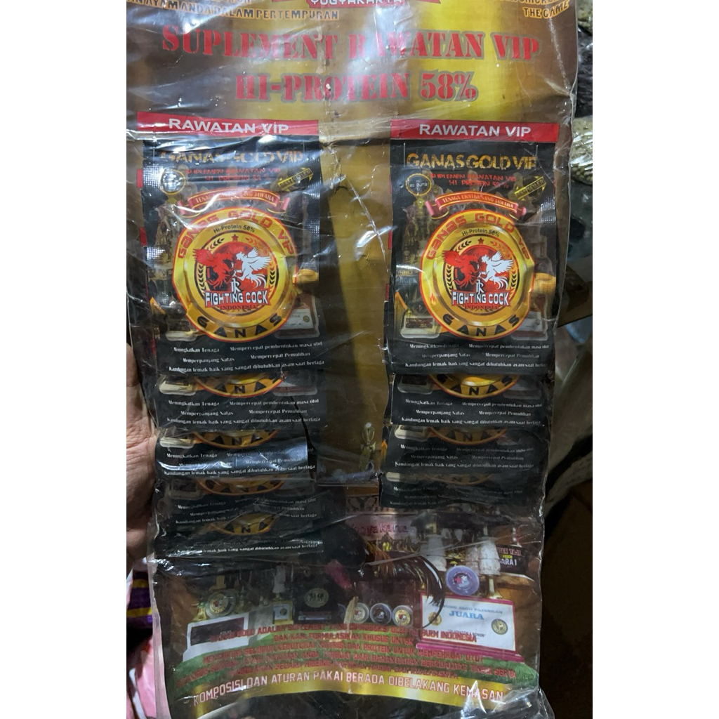 Suplemen Rawatan Vip Ayam - Ganas Gold Vip