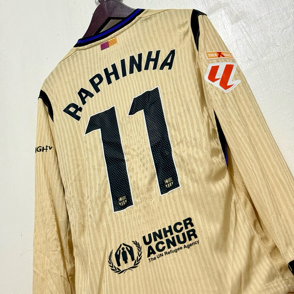 JERSEY BARCA AWAY 2025/2026 PLAYER ISSUE LONGSLEEVE LA LIGA VERSION - RAPHINHA